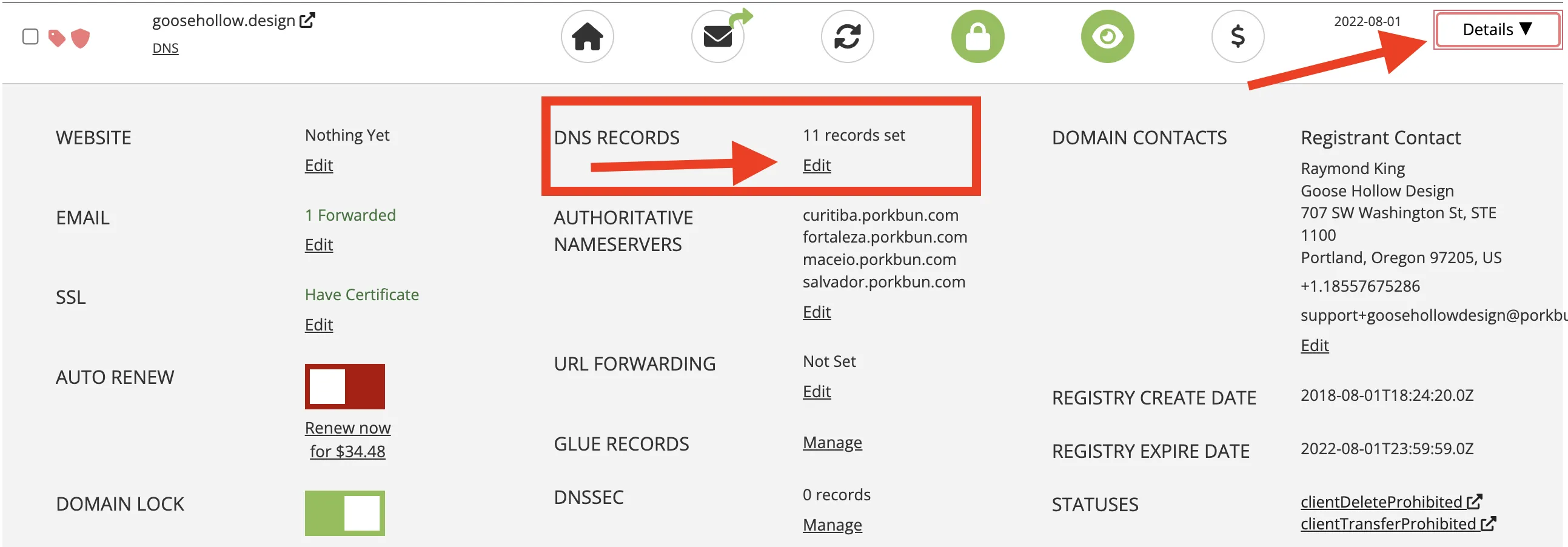 Edit DNS Record