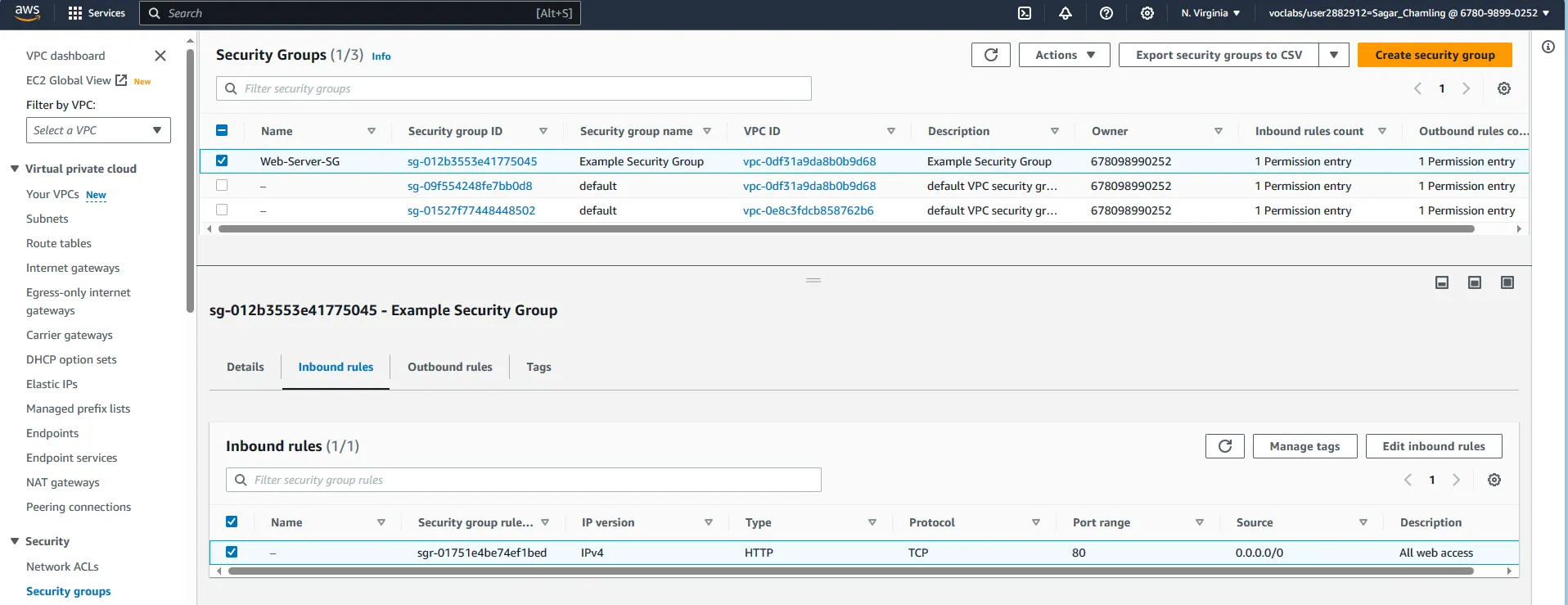 Custom Security Group Inbound Rules