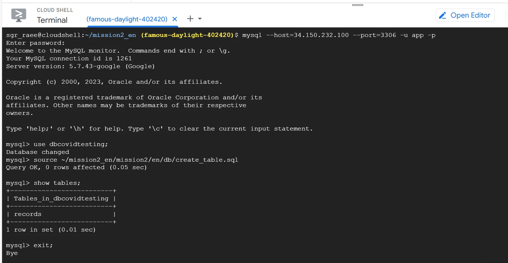 SQL DB Setup