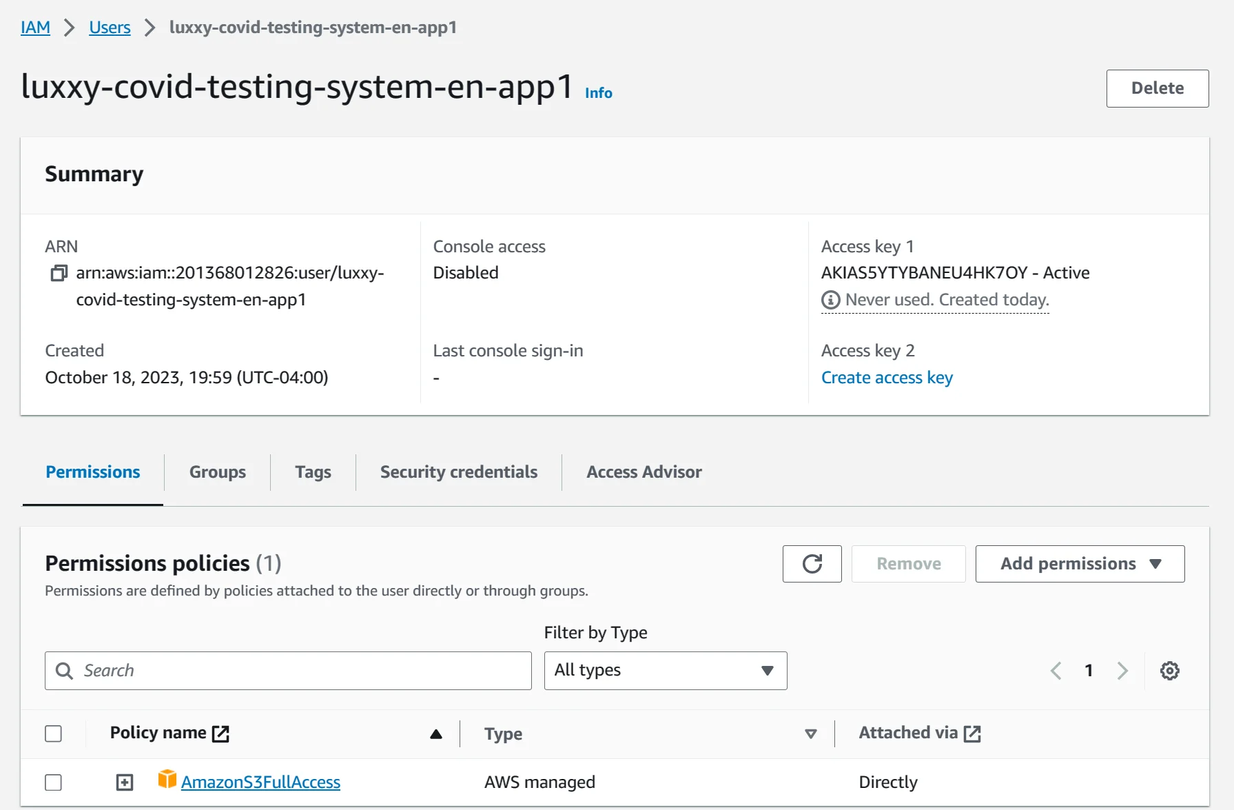 System User Creation