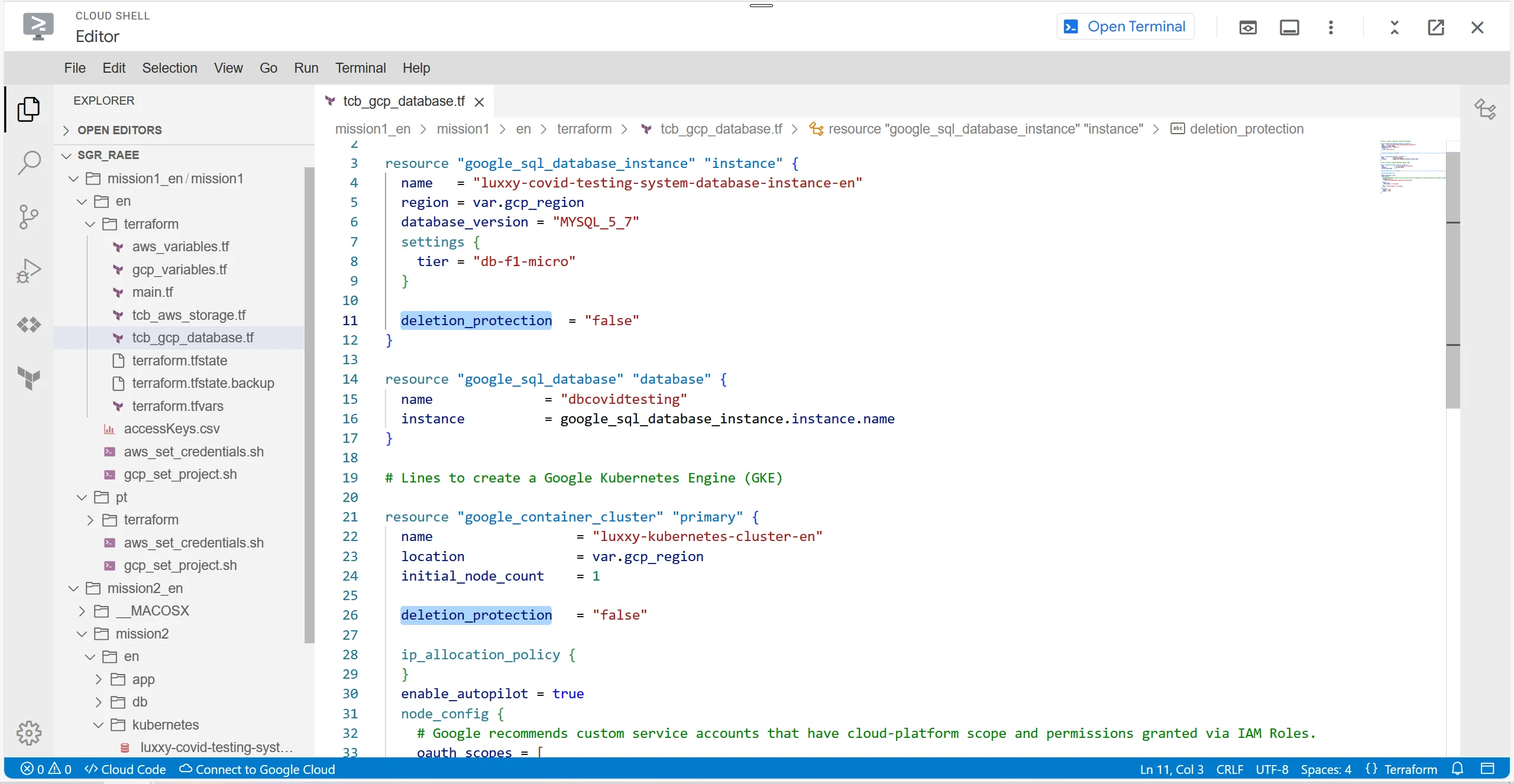 Updating configuration in Cloud Editor