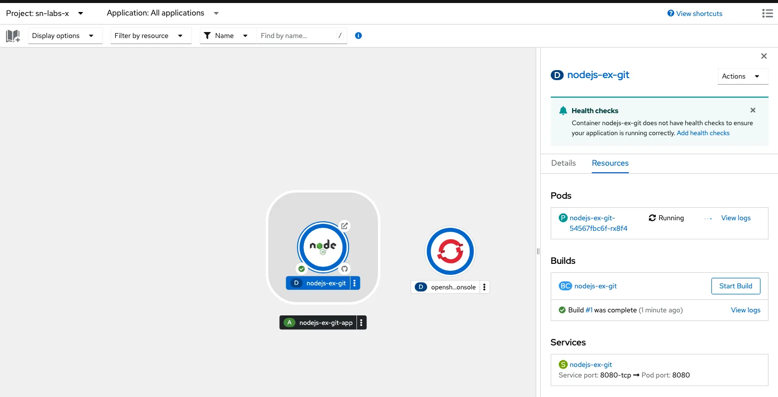 Browsing Application Topology