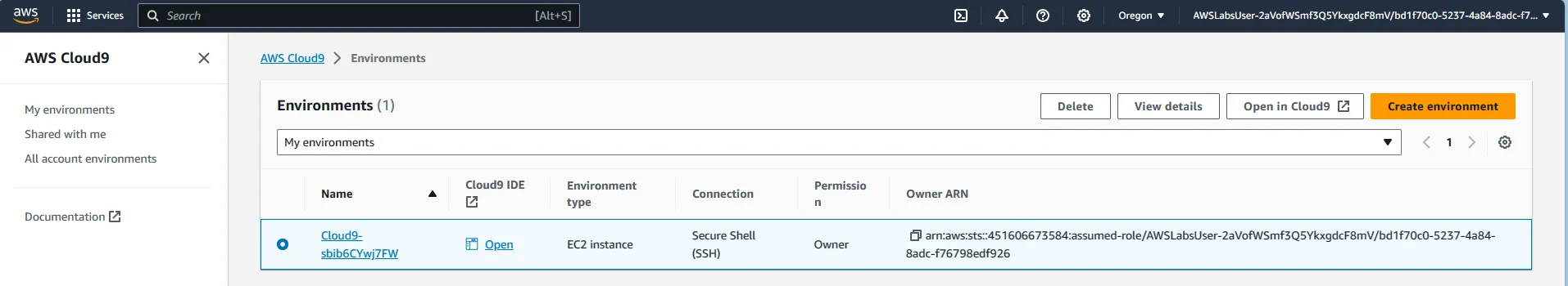 Explore application in AWS Cloud9